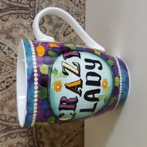 Crazy Lady Ceramic Coffee Mug Microwave Safe B